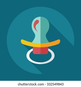 Flat modern design with shadow icons soother