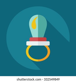 Flat modern design with shadow icons soother
