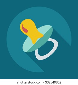 Flat modern design with shadow icons soother