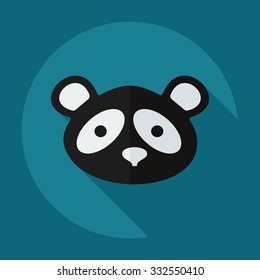 Flat modern design with shadow icons pandas