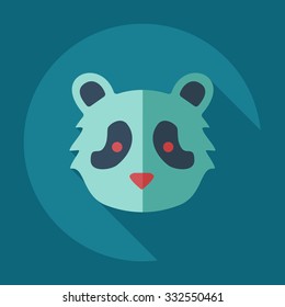 Flat modern design with shadow icons pandas