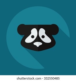 Flat modern design with shadow icons pandas