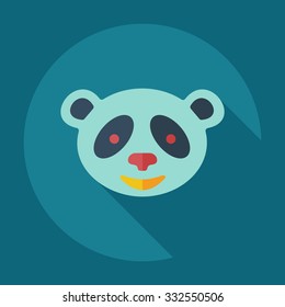 Flat modern design with shadow icons pandas