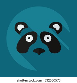 Flat modern design with shadow icons pandas
