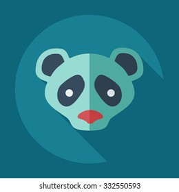 Flat modern design with shadow icons pandas