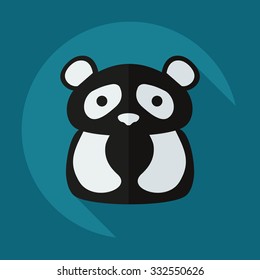 Flat modern design with shadow icons pandas