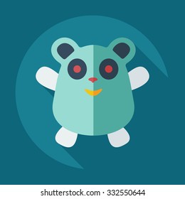 Flat modern design with shadow icons pandas