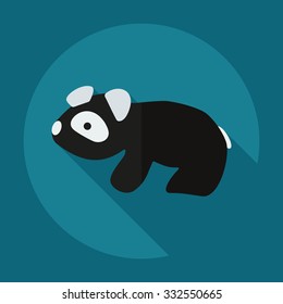 Flat modern design with shadow icons pandas