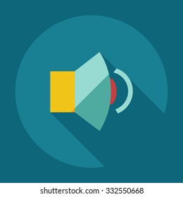 Flat modern design with shadow icons sound