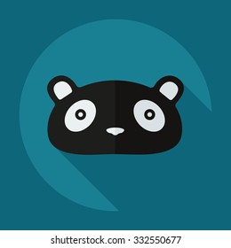 Flat modern design with shadow icons pandas