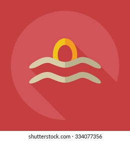 Flat modern design with shadow icons scales