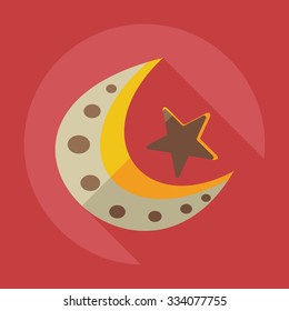Flat modern design with shadow icons islam
