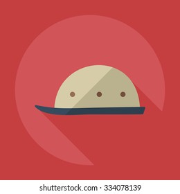 Flat modern design with shadow icons hard hat