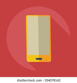 Flat modern design with shadow icons mobile phone