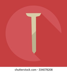 Flat modern design with shadow icons screw