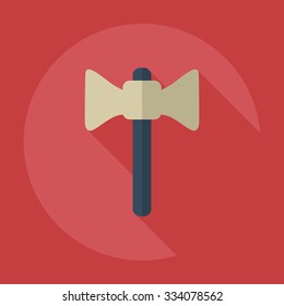 Flat modern design with shadow icons axe