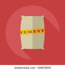Flat modern design with shadow icons cement