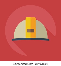 Flat modern design with shadow icons hard hat