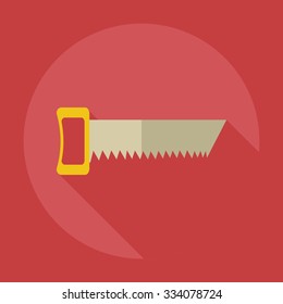 Flat modern design with shadow icons saw