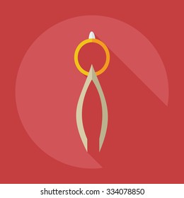 Flat modern design with shadow icons pliers
