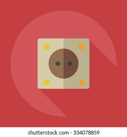 Flat modern design with shadow icons socket