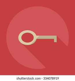 Flat modern design with shadow icons key