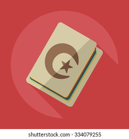 Flat modern design with shadow icons Quran
