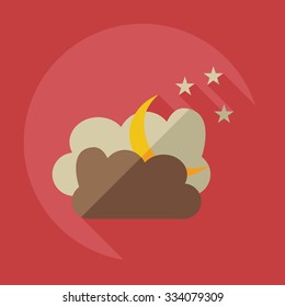 Flat modern design with shadow icons Muslim heaven