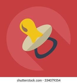 Flat modern design with shadow icons soother