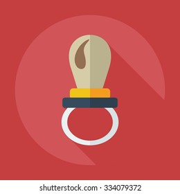 Flat modern design with shadow icons soother