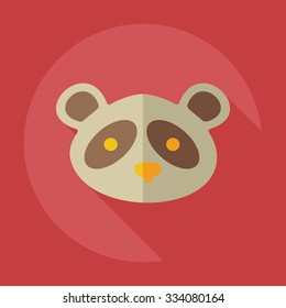 Flat modern design with shadow icons pandas