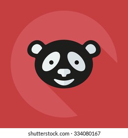 Flat modern design with shadow icons pandas