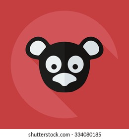 Flat modern design with shadow icons pandas