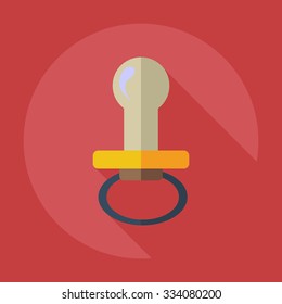 Flat modern design with shadow icons soother