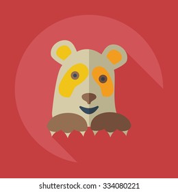 Flat modern design with shadow icons pandas