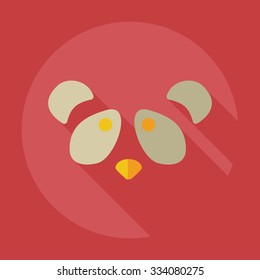 Flat modern design with shadow icons pandas