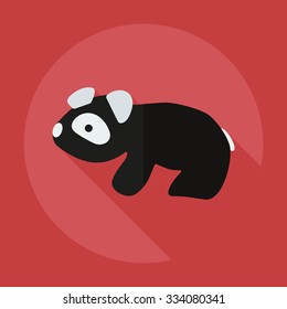 Flat modern design with shadow icons pandas