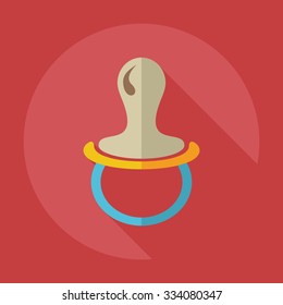 Flat modern design with shadow icons soother