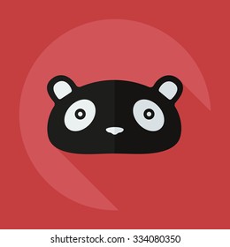 Flat modern design with shadow icons pandas
