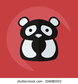 Flat modern design with shadow icons pandas