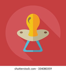 Flat modern design with shadow icons soother