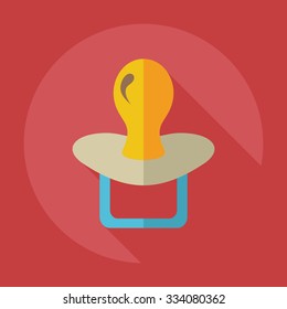 Flat modern design with shadow icons soother