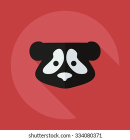 Flat modern design with shadow icons pandas