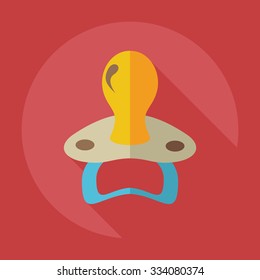 Flat modern design with shadow icons soother