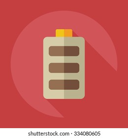 Flat modern design with shadow icons battery