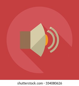 Flat modern design with shadow icons sound