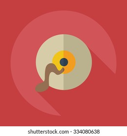 Flat modern design with shadow icons music