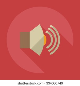 Flat modern design with shadow icons sound