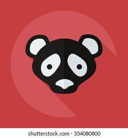 Flat modern design with shadow icons pandas