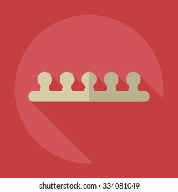 Flat modern design with shadow icons pedicure
